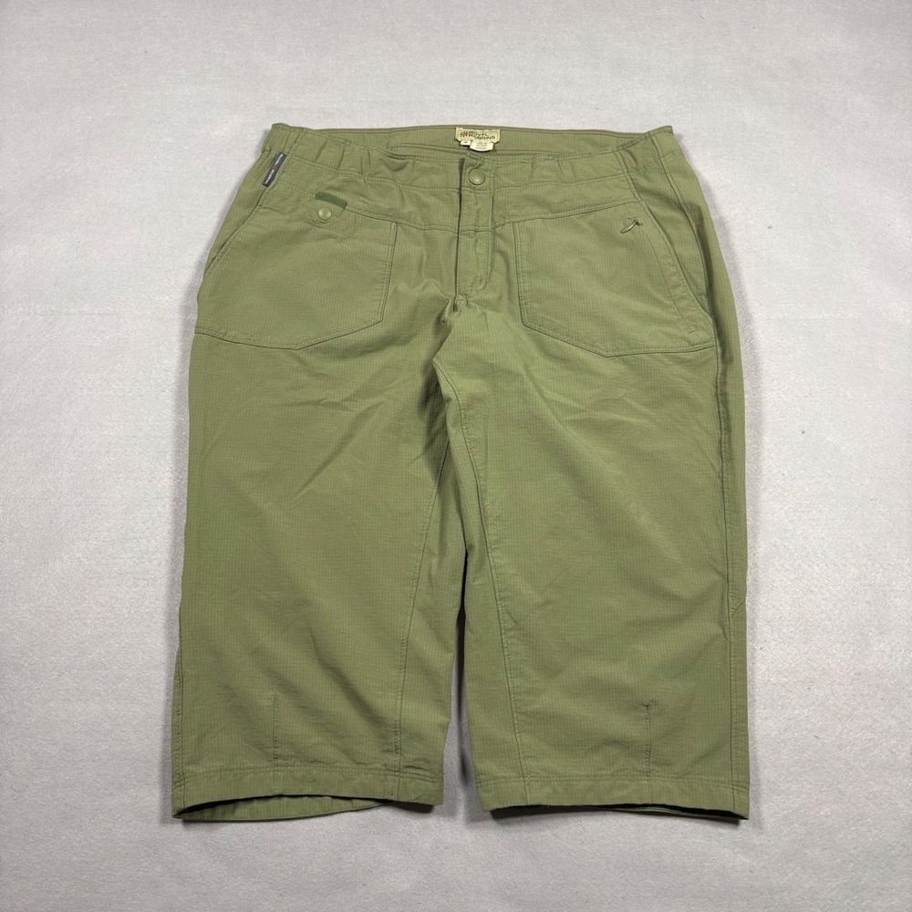 Royal Robbins Women 8 Olive Green Hiking Knickers Ripstop Stretch Capris ROY